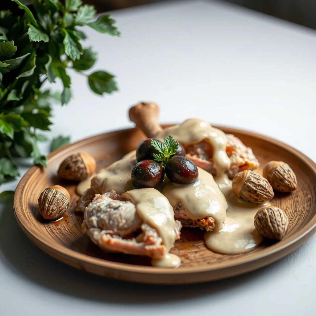 Volaille aux morilles